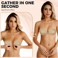 thumbnail image 2 of Sujetador Sin Tirantes Adhesivo Invisible Push Up Marrón AURUZA, 2 of 6
