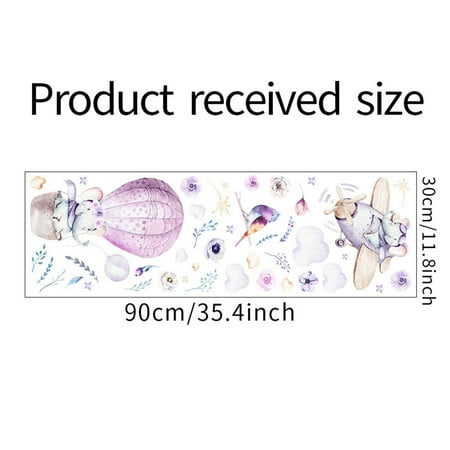 

Veki Elephant Air Balloon Aircraft Clouds Pendant Playing Bedroom Living Room Porch Home Wall Decoration Wall Sticker Family Sticker