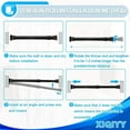 thumbnail image 4 of Strong Small Tension Rods 16 to 28 Inch Diameter 22 MM 1Pcs 1inch Shower Curtain Rod Black, Anti-slip -Heavy Duty Adjustable Spring Tension Rod for Windows,Bathroom, 4 of 5