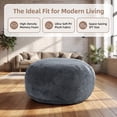 thumbnail image 4 of Venuezy Bean Bag Chair 3Ft, Memory Foam Filled, Super Soft Plush, Beanbag Chairs for Adults, Soft Sofa with Removable Flannel Cover, Round Couch for Living Room, Bedroom, Apartment & Reading Nook, 4 of 14