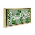 thumbnail image 3 of Stupell Industries Retro Grow Wild Tropics Gold Framed Floater Canvas Wall Art design by Lil' Rue, 14 x 31, 3 of 9