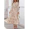 thumbnail image 3 of PRETTYGARDEN Women's Floral Maxi Dress Spring Long Sleeve V Neck Casual A Line Long Flowy Boho Party Dresses, 3 of 7