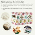 thumbnail image 5 of Large Foldable Storage Bin Cute Colorful Bird Owls Fabric Storage Baskets Collapsible Decorative Baskets Organizing Basket Bin with PU Handles for Shelves Home Closet-1Pack Decor Gifts, 5 of 7