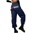 thumbnail image 2 of BLTIBY Womens Mens Sweatpants Valentine's Day Printed Fleece Thicked Unisex Casual Sweat Pants Workout Athletic Joggers with Pockets Navy XL, 2 of 4