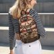 thumbnail image 5 of Disketp Patriotic Deer Soldier Salute print Canvas Backpack Lightweight Travel Daypack Student Rucksack Laptop Backpack-Small, 5 of 5