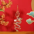 thumbnail image 1 of WIFKLSIIPG Exquisite Chinese Dragon Keychain High Grade Metal with Glistening Pearls and High End, 1 of 5
