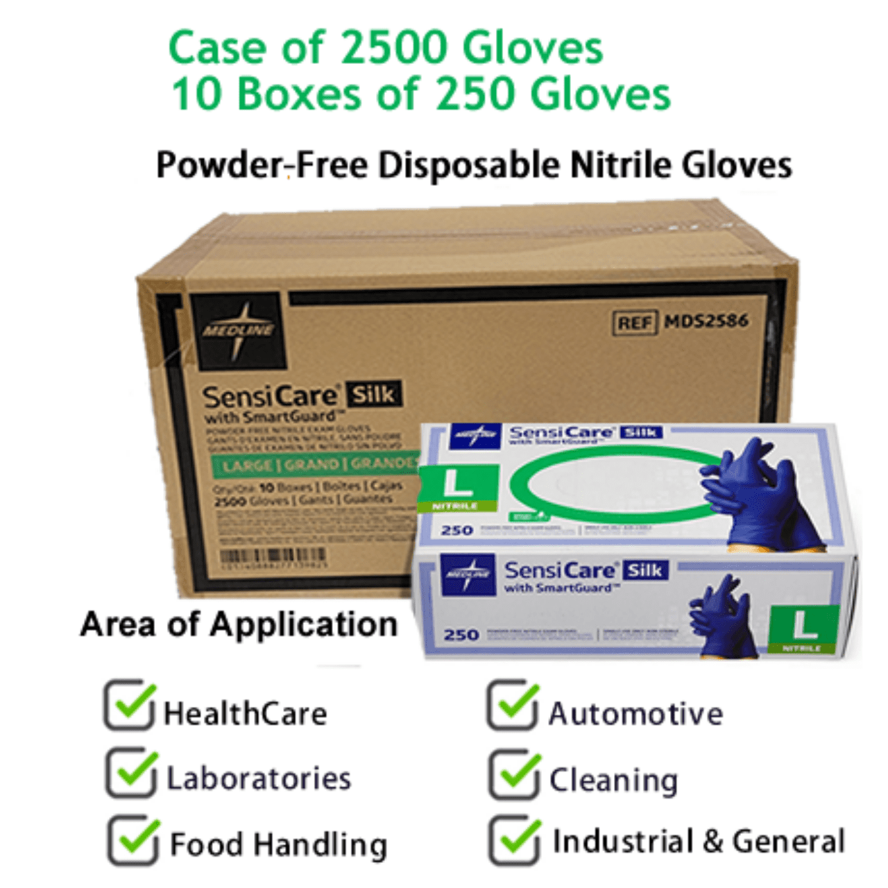 Nitrile Exam Gloves – Latex-Free, Powder-Free, Disposable, 1000 Pack (Medium), Perfect For Medical, Food Prep & Cleaning 3 thumbnail image