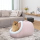 thumbnail image 1 of Cama tridimensional gruesa de dos piezas y cálida para el invierno con agujeros para perros y asa, nido de felpa para mascotas., 1 of 5