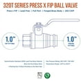 thumbnail image 6 of Midline Valve 542001VLVF-5 Premium Adapter Ball Valve, with 1 in. Press x FIP Connections, Brass (Pack of 5), 6 of 7