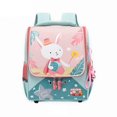 thumbnail image 1 of CHAO Bonita mochila para niños pequeños con bolsillo lateral, mochila escolar con dibujos de animales para niños y niñas, bolsa de viaje, material para guardería, color rosa claro, 1 of 4