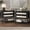 Black, variant on FANRAL Nightstand Set of 2,Boho Chic 2 Drawer Nightstands with Rattan Accents,Stylish Storage Bedside Table Pair with Shelf & Gold Handles,Gray Night Stand