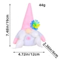 thumbnail image 2 of Cute Flower Decor Gnome Plush Ornament, Faceless Dwarf Stuffed Doll, Pink Gnome Plushie For Home Decoration, Collectible Plush Toy For S & Teens, 2 of 6