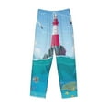 thumbnail image 4 of Balery Men'S Lighthouse Sea Port Pants,Sleepwear Pants,Pajama Pants,Pj Bottoms Drawstring And Pockets-Medium, 4 of 9
