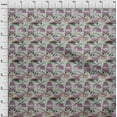 thumbnail image 4 of oneOone Cotton Poplin Dusty Gray Fabric Kids Safari Print Dress Material Fabric Print Fabric By The Yard 42 Inch Wide, 4 of 4