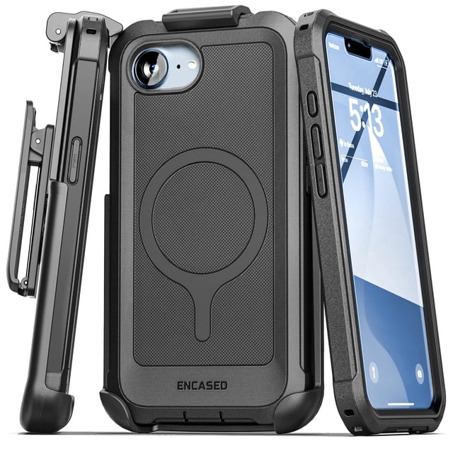 Funda protectora con carcasa Falcon Series para iPhone 16e, color negro