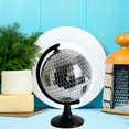 thumbnail image 4 of Yvsxxv 1 Silver Disco Ball Globe Figurines & Knick-Knacks Reflective Rotating Sparkle Globe for Office Desk, 4 of 7