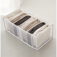 thumbnail image 3 of Pants Organizer Medium, Souew 6 Compartment Mesh Drawer Divider Bag 32x17x12cm White, Spring Wardrobe Organization for Leggings, Clothes & Underwear Storage, 3 of 6