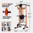 thumbnail image 4 of PROHIKER Power Tower Dip Station, Pull Up Bar Stand Power Rack with Backrest, Height Adjustable Strength Training Equipment for Fitness Home Workout, Orange, 4 of 8