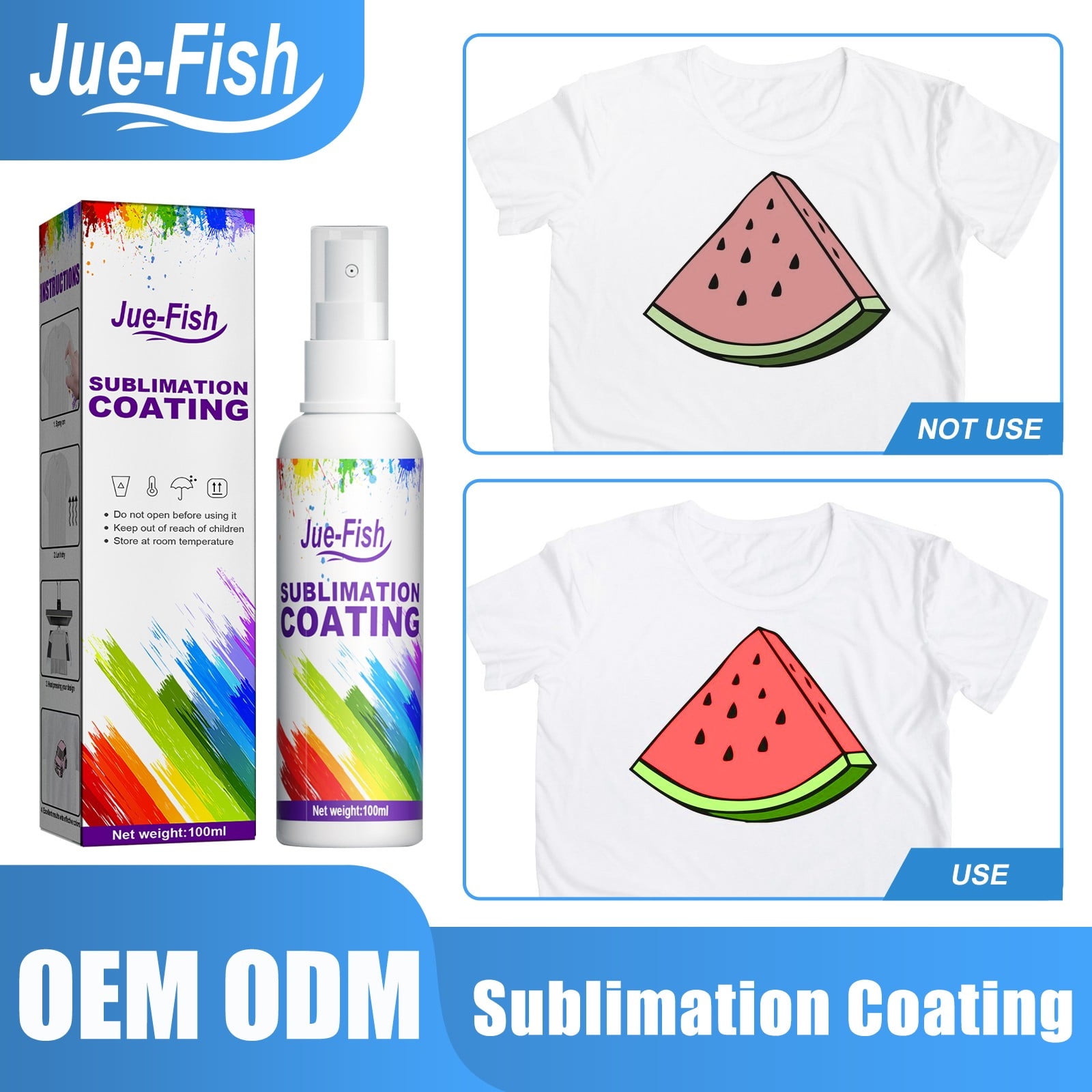 Sublimation Spray for Cotton Shirts, 2x100ml Sublimation Coating Spray for All Fabric Including Carton,Polyester,Canva,T-Shirts - Quick Dry & High