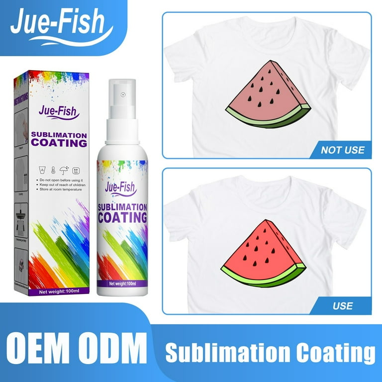 Thuse 1 PC Sublimation Coating Spray for Cotton Shirts, Including All Cotton Fabrics, Cartons, Canvas and Towels, Super Adhesion, Get Brighter and