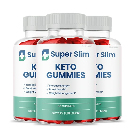 Super Slim Keto Gummies, Official Super Slim Maximum Strength Apple Cider Vinegar for Men and Women (3 Pack)