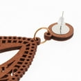 thumbnail image 3 of Bohemian Women Wooden Ears Dangle Pendant Hook Ears Coffee Color, 3 of 6