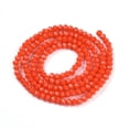 thumbnail image 3 of 20 strand Opaque Solid color Imitation Jade Glass Beads Strands Faceted Rondelle Orange Red 2.9~3.3x2mm Hole: 0.8mm 148~150pcs/strand 39.5~40cm, 3 of 3