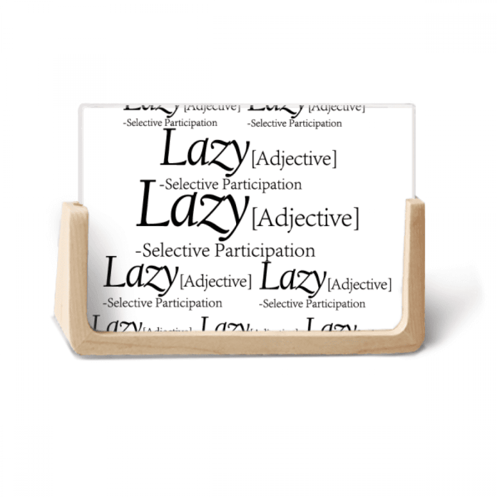 Meaning Of Lazy Funny Quote Photo Wooden Photo Frame Tabletop Display