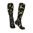 thumbnail image 4 of Balery Christmas Gold Deers Fun Novelty Socks Men'S Women'S Crew Socks Funny Crazy Novelty Socks Quirky And Cool Socks, 4 of 9