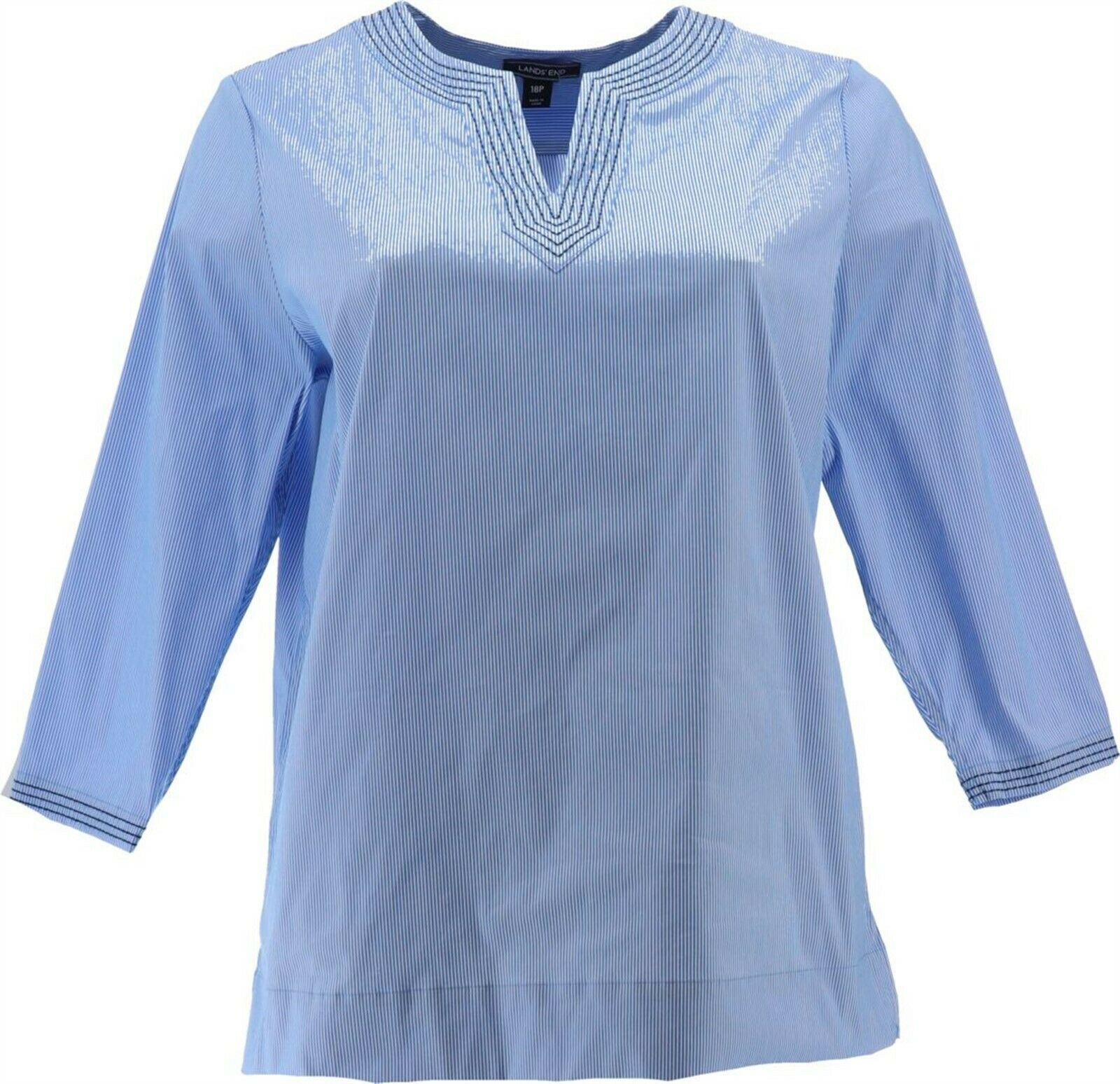 Lands' End Women's LS Poplin Tunic 