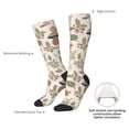 thumbnail image 4 of Naloa Forest Mushrooms Insects Thigh High Socks Extra Long Stretchy Sock Women Over Knee High Opaque Stocking Daily Wear, 4 of 6
