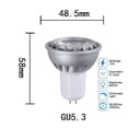 thumbnail image 1 of Bombillas de luz LED RGB, foco de CC de 12V/24V, MR16, E27, E14, GU10, 5 vatios (equivalente a 30 vatios), ángulo de haz estrecho de 36 grados por, 1 of 4