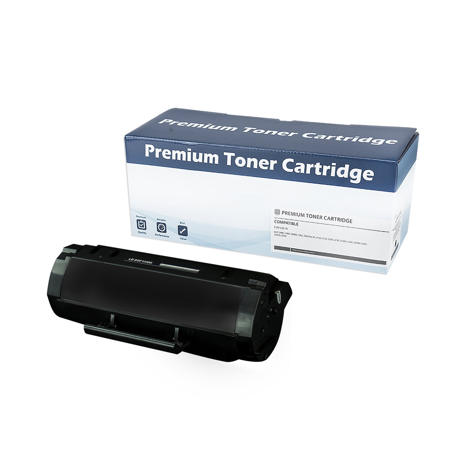LD Compatible Toner Cartridge Replacement for Lexmark 501H 50F1H00 High Yield Black, 4-Pack