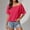 Watermelon Red, variant on Women's Off Shoulder Basic Tee Casual Summer Tops Lightweight Pure Stretch Knit Blouse for Daily Wear with Jeans