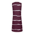thumbnail image 3 of Innerwin Tunique Robe Midi Rayée Imprimée Robes Débardeurs pour Femmes Col Rond Ample Robe d'Été Bordeaux 3TG, 3 of 6