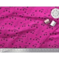 thumbnail image 3 of Soimoi Pink Cotton Voile Fabric Notes Musical Instrument Print Fabric by Yard 42 Inch Wide, 3 of 3
