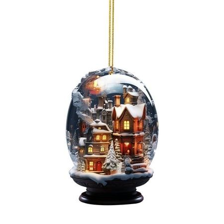 

Xinwennn Vintage Christmas Snow Decorations Christmas Hanging Decorations Unique Snow Decorations Uniquely Designed Christmas Style Hanging Decorations Beads Chandelier