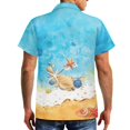 thumbnail image 3 of Uorisanigo Hawaiian Beach Couple Matching Outfit Husban and Wife Clothing Men's Short Sleeve Shirt Light Hawaiian Tops and Women's Button Down Shirt Casual Beach Blouse, 3 of 8