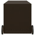 thumbnail image 3 of vidaXL Garden Storage Box with Wheels Brown 283L Poly Rattan, 3 of 5