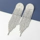 thumbnail image 4 of WILLBEST Pendientes De Borla Largos Con Diamantes De Imitación De Aleación Geométrica Super Flash Para Mujer, Aretes Exagerados Para Banquetes, 4 of 4
