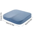 thumbnail image 3 of 16x16 Inch Ergonomic Memory Foam Chair Cushion,All-Season Pressure Relief Cushion for Office Chair, Car & Desk Chair-Blue, 3 of 6