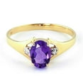 thumbnail image 5 of Galaxy Gold 18K Yellow Gold Ring with Genuine Natural Diamonds and Purple Amethyst (8), 5 of 6
