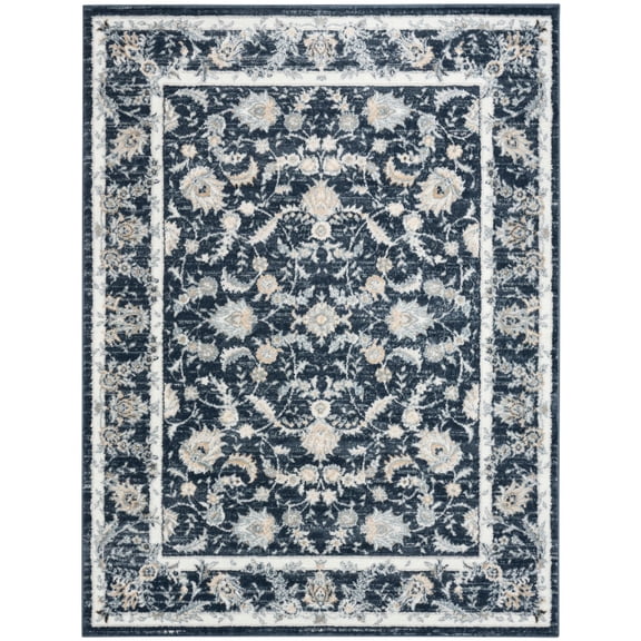 Nourison Dekor 5'3" x 7' Slate/Ivory Vintage Indoor Rug