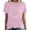 Pink, variant on Bibifish Womens Tee Tops Love Heart Print Soft Slim Fit Crewneck Short-Sleeve T Shirts Summer Daily Casual Streetwear Chic Wear