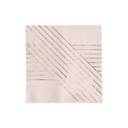 Pale Pink Striped Napkins- Amethyst (2 sizes available)