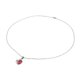 thumbnail image 1 of de material acero Inoxidable Zircon Colgante Collar Ropa De Moda Decoración Joyería Adornos De Disfraces Para Niñas Señora Rojo plateado, 1 of 9