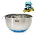 Tasty Stainless Steel Mixing Bowl with NonSlip Base and Measuring