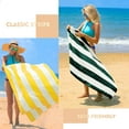 thumbnail image 4 of Exclusivo Mezcla 2-Pack Cotton Oversized 35"x70" Cabana Stripe Beach Towels, Super Absorbent Soft Plush Pool Towel, Bath Towel (Forest Green), 4 of 8