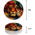 thumbnail image 1 of ZHANZZK Tiger Set of 6 Round Coaster for Drinks, Absorbent Ceramic Stone Coasters Cup Mat with Cork Base for Home Kitchen Room Coffee Table Bar Decor, 1 of 6