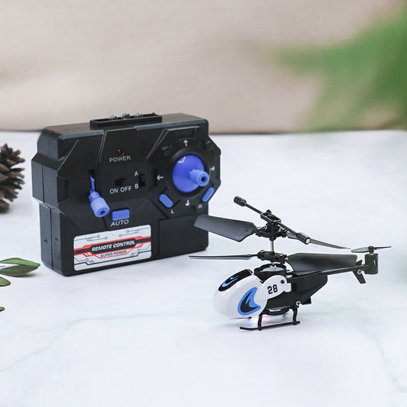 Funtogether Toys Mini RC Helicopter, 2-Channel Remote Control Helicopter for Beginners, Easy-to-Fly Indoor Micro Airplane with LED Lights